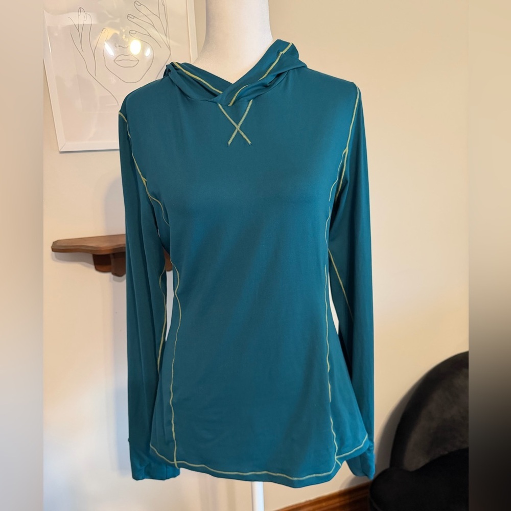 Fabletics Teal Running Hoodie